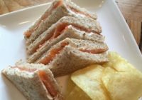 Salmon Sandwich and Crisps